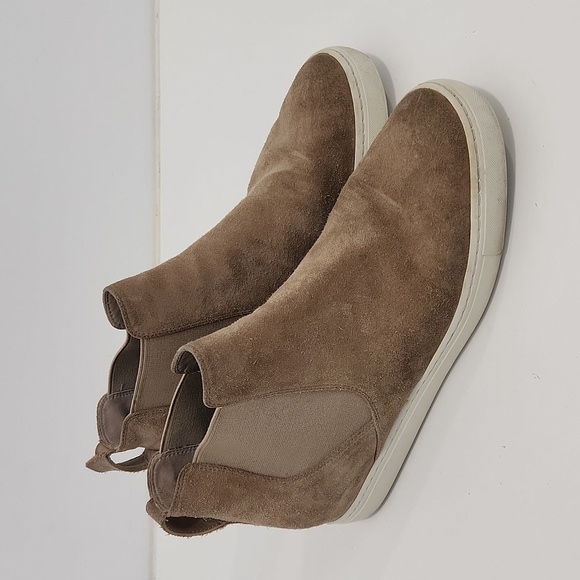 Vince Shoes - Vince Newlyn High Top Sneakers Shoes Suede Slip On Women's Sz 9M Tan NICE!